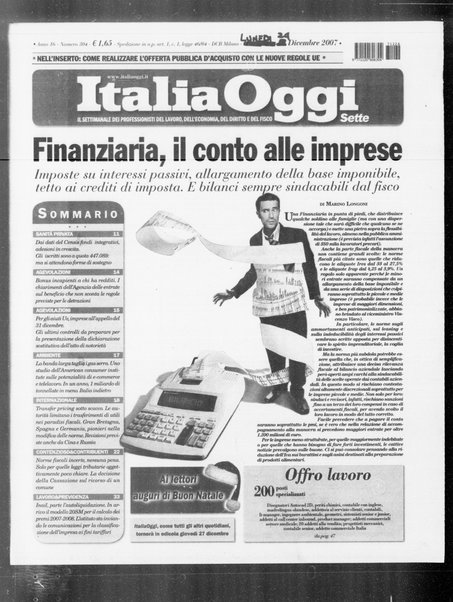 Italia oggi : quotidiano di economia finanza e politica